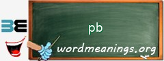 WordMeaning blackboard for pb